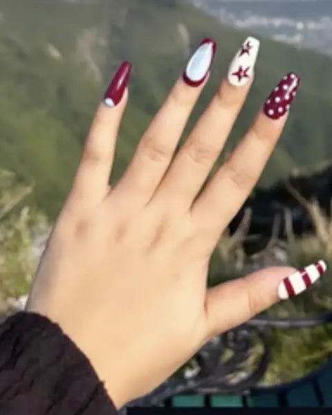 wine, stars, stripes